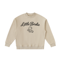 Kids Plush Lined Crewneck Sweatshirt Loose Fit Warm Everyday Pullover
