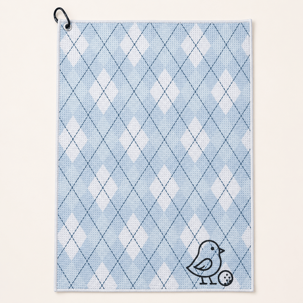 Birdie Argyle Golf Towel - Little Birdie Golf Co