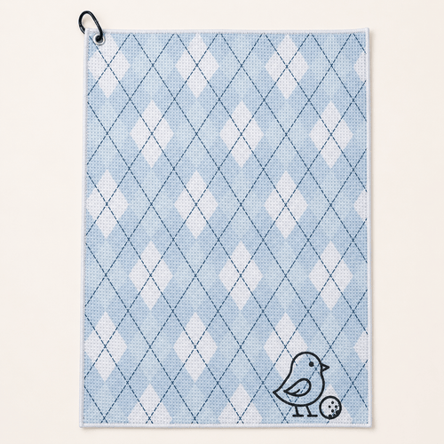 Birdie Argyle Golf Towel - Little Birdie Golf Co