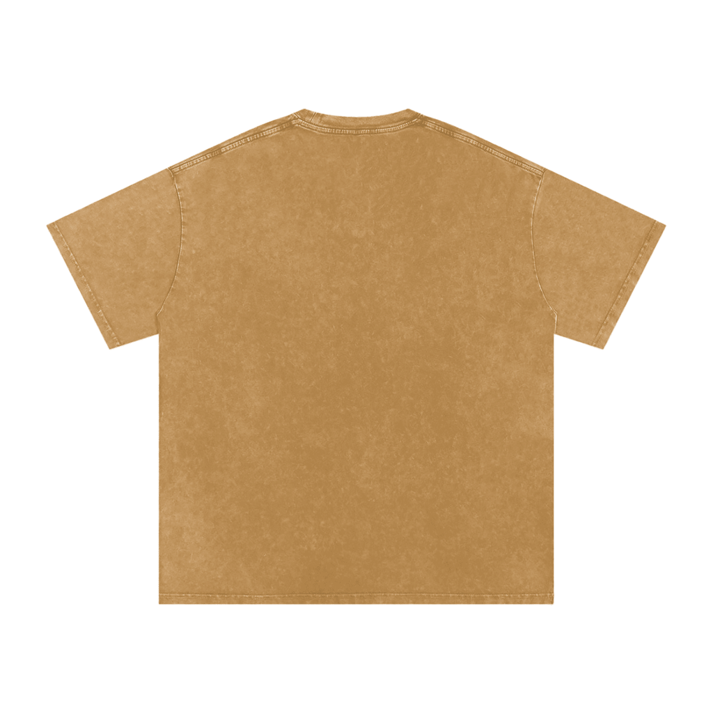 Birdie Badge Oversized Cotton Tee 250 GSM Vintage Wash Relaxed Fit - Little Birdie Golf Co