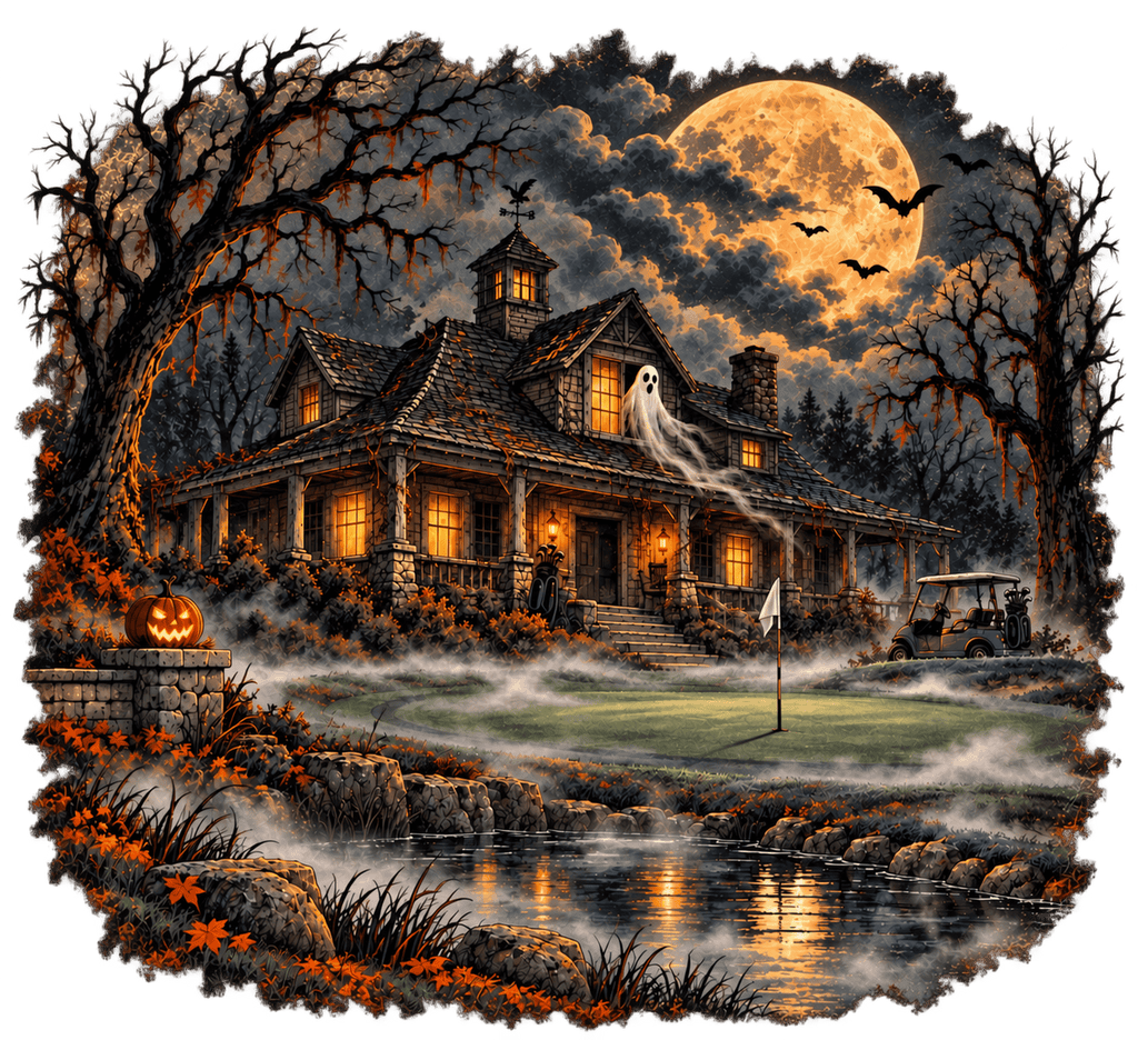 Haunted Clubhouse Hooded Sweatshirt - Little Birdie Golf Co