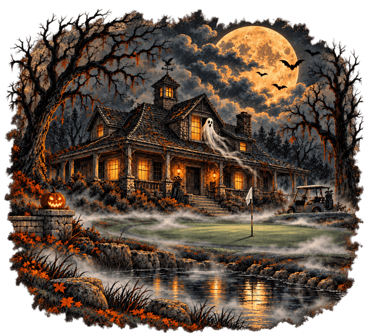 Haunted Clubhouse Hooded Sweatshirt - Little Birdie Golf Co