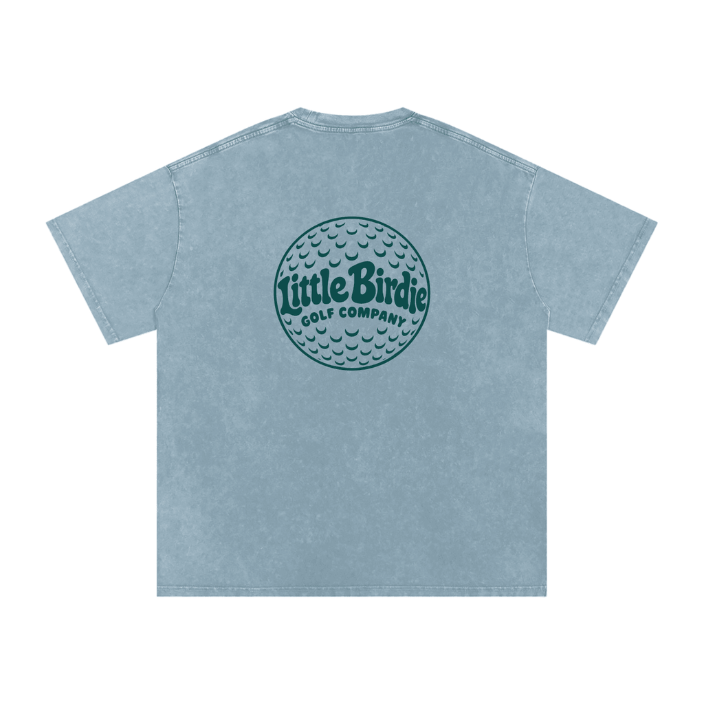 Little Birdie Oversized 250 GSM Cotton Vintage Wash T Shirt - Little Birdie Golf Co