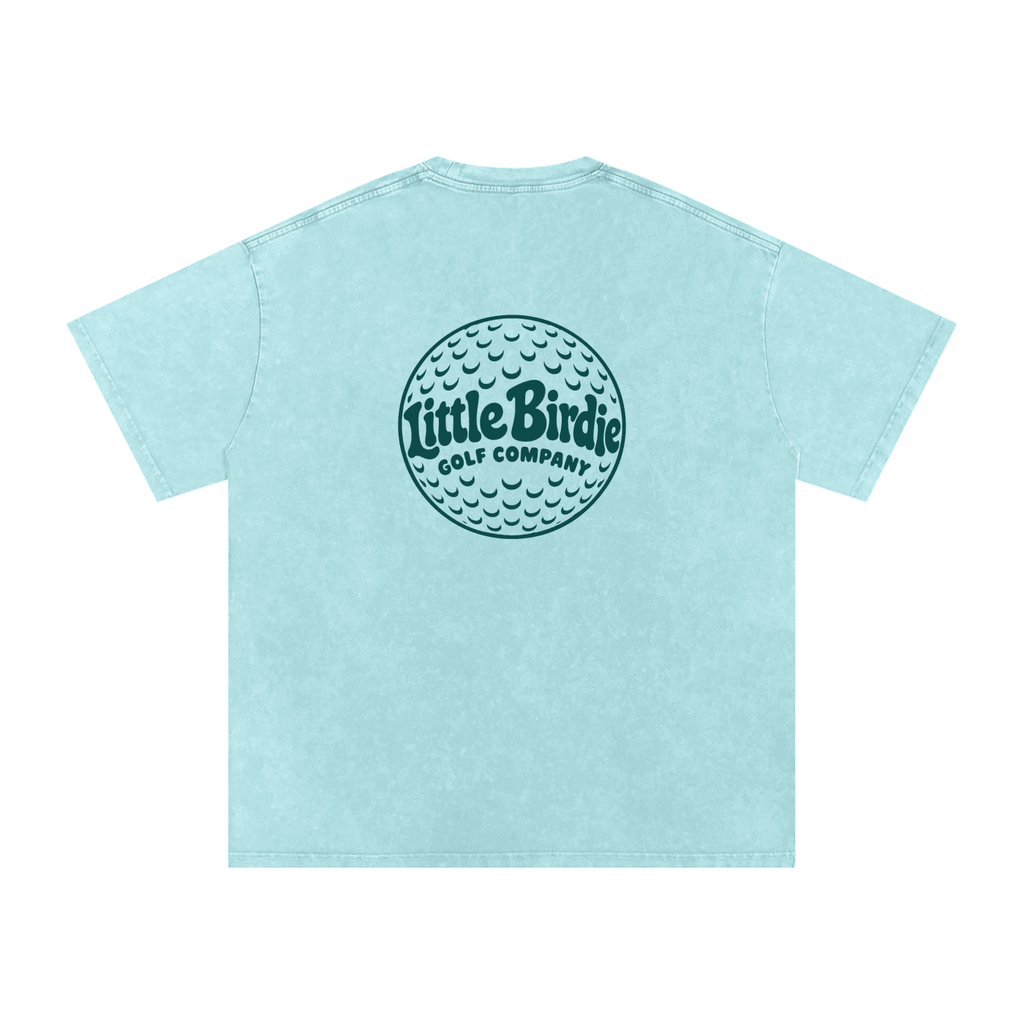 Little Birdie Oversized 250 GSM Cotton Vintage Wash T Shirt - Little Birdie Golf Co