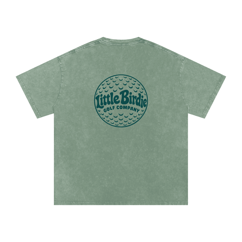 Little Birdie Oversized 250 GSM Cotton Vintage Wash T Shirt - Little Birdie Golf Co