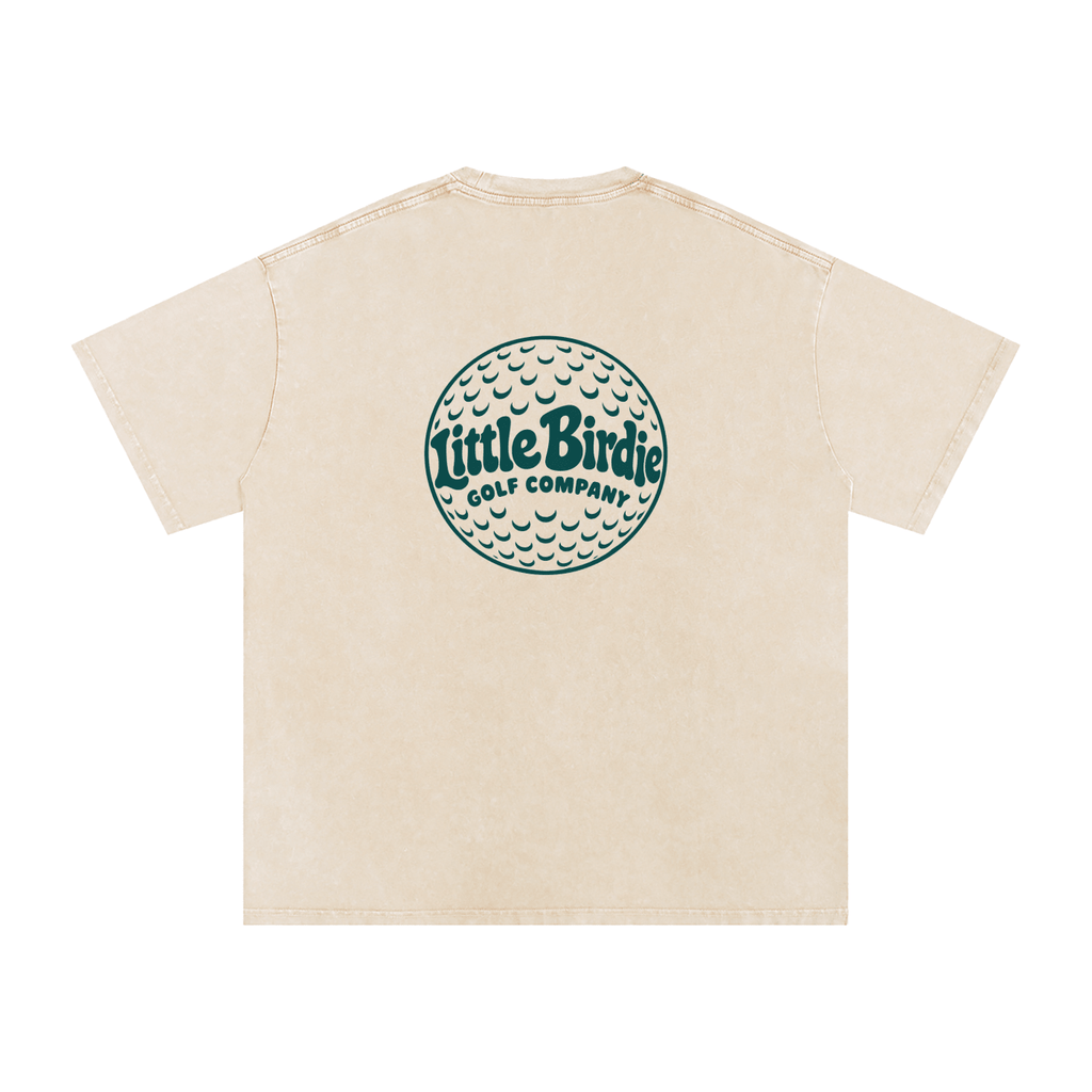 Little Birdie Oversized 250 GSM Cotton Vintage Wash T Shirt - Little Birdie Golf Co