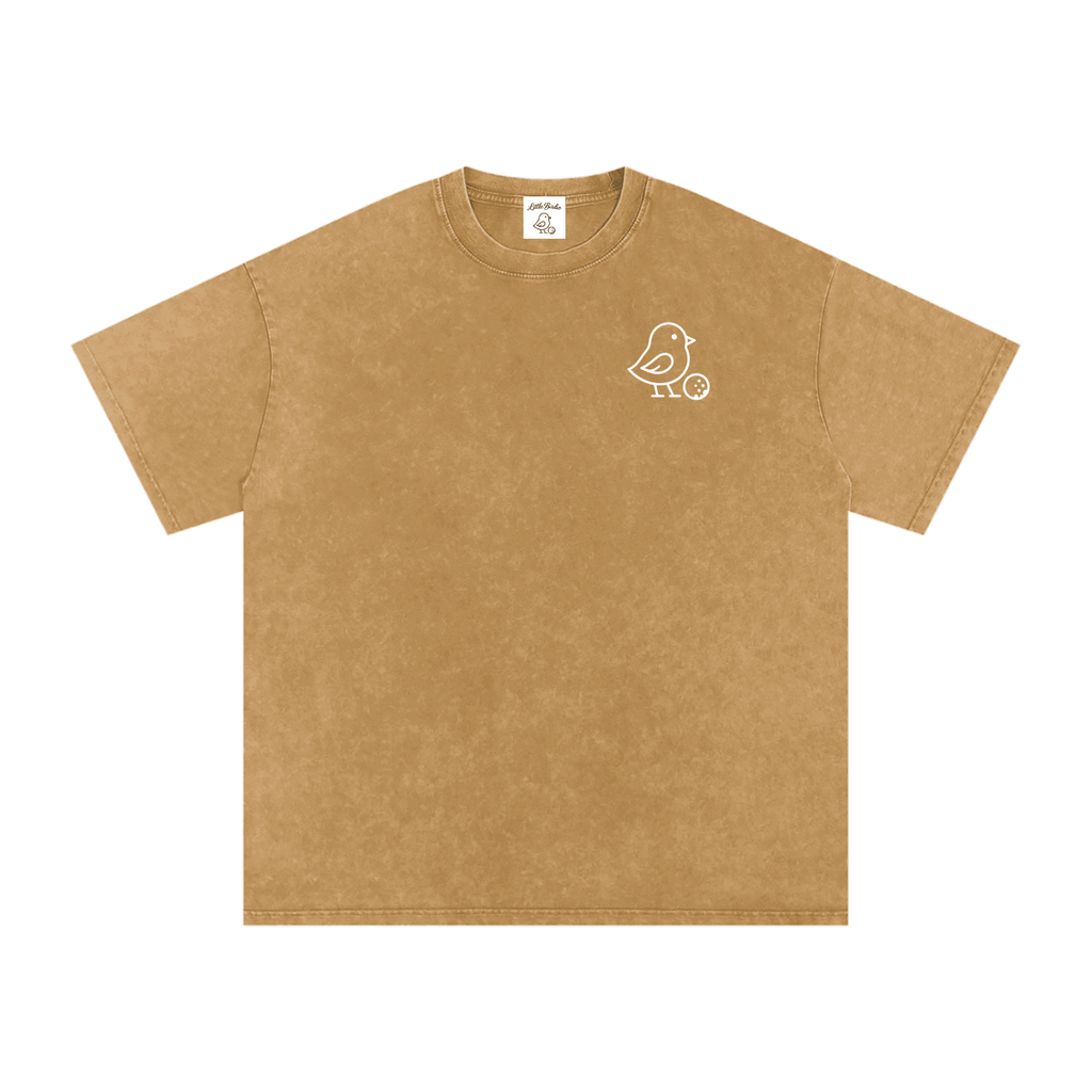 Little Birdie Oversized 250 GSM Cotton Vintage Wash T Shirt - Little Birdie Golf Co