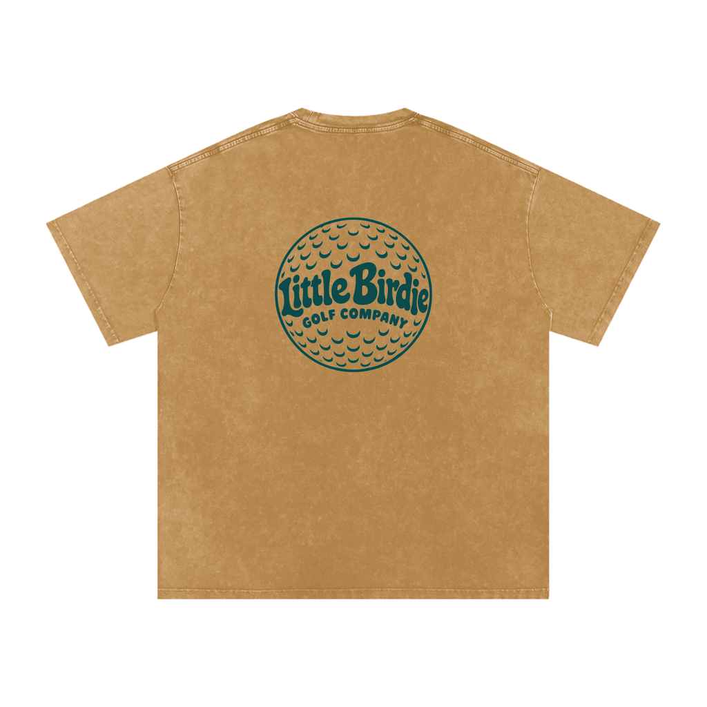 Little Birdie Oversized 250 GSM Cotton Vintage Wash T Shirt - Little Birdie Golf Co