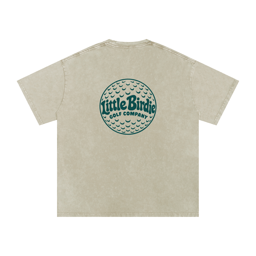 Little Birdie Oversized 250 GSM Cotton Vintage Wash T Shirt - Little Birdie Golf Co