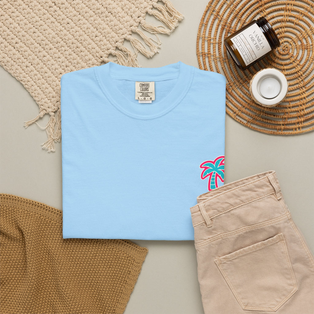 Little Birdie Vice City Graphic Tee Shirt Heavyweight Garment Dyed Cotton - Little Birdie Golf Co