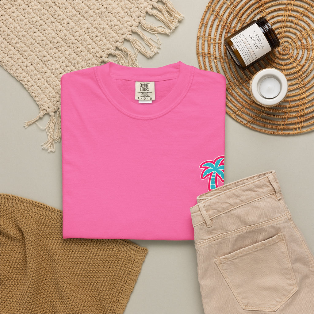 Little Birdie Vice City Graphic Tee Shirt Heavyweight Garment Dyed Cotton - Little Birdie Golf Co