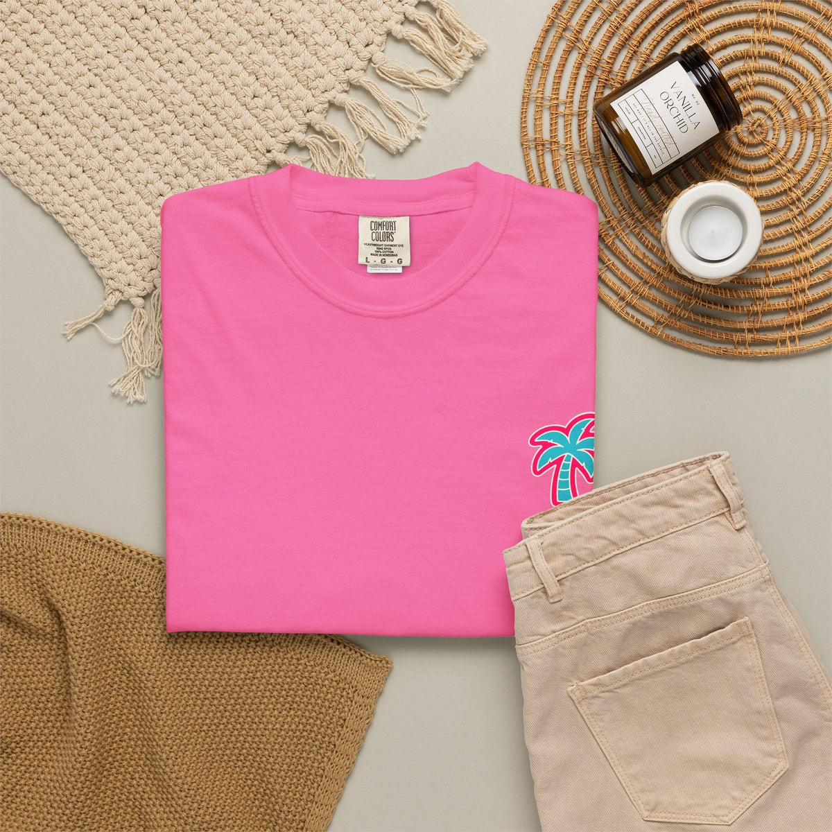 Little Birdie Vice City Graphic Tee Shirt Heavyweight Garment Dyed Cotton - Little Birdie Golf Co