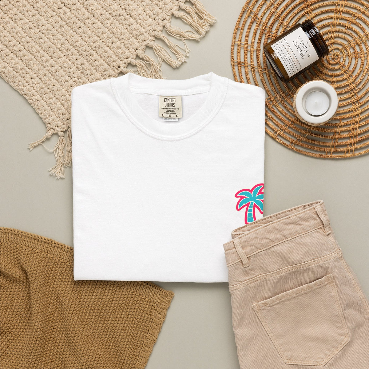 Little Birdie Vice City Graphic Tee Shirt Heavyweight Garment Dyed Cotton - Little Birdie Golf Co