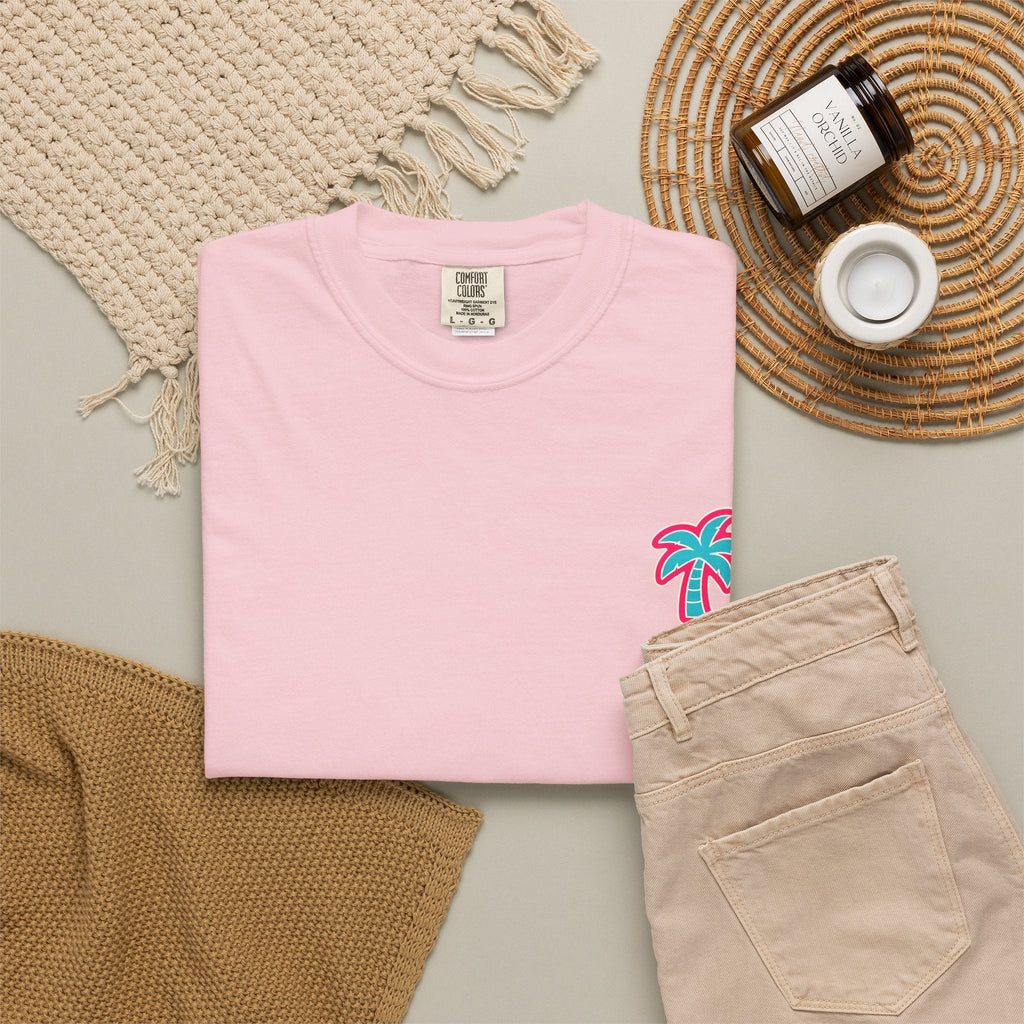 Little Birdie Vice City Graphic Tee Shirt Heavyweight Garment Dyed Cotton - Little Birdie Golf Co