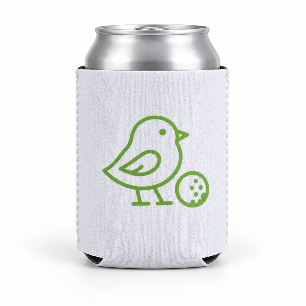 Little Birdie White Neoprene Can Koozie Insulated Beverage Sleeve - Little Birdie Golf Co
