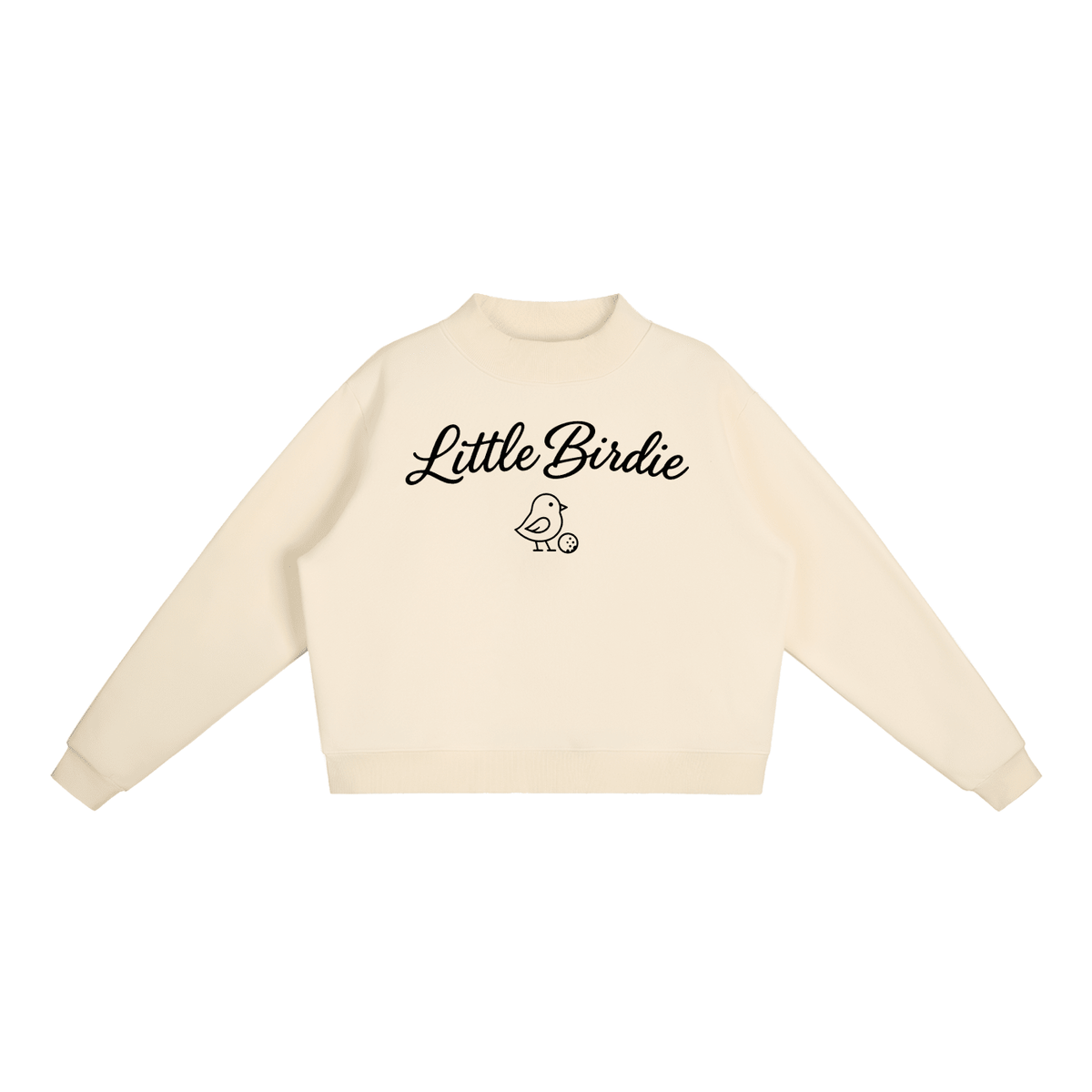 Womens Little Birdie Oversized Fleece Lined Turtleneck Sweatshirt - Little Birdie Golf Co