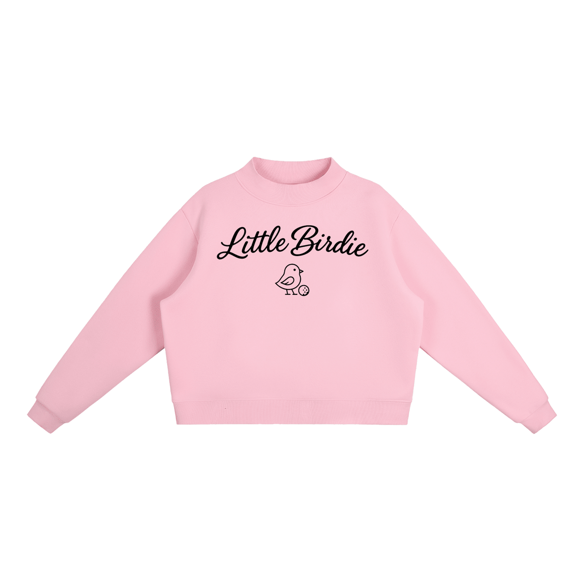 Womens Little Birdie Oversized Fleece Lined Turtleneck Sweatshirt - Little Birdie Golf Co