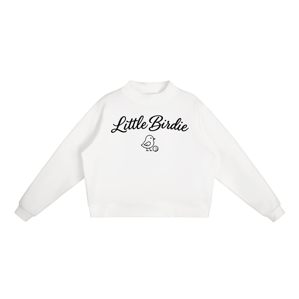 Womens Little Birdie Oversized Fleece Lined Turtleneck Sweatshirt - Little Birdie Golf Co